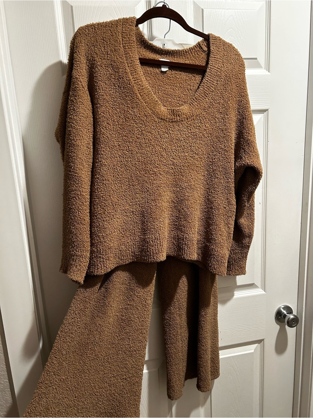 stars above Brown V-Neck Cozy Knit Sweater